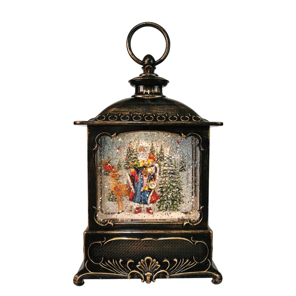 Santa & deer lantern-Musicbox world-Kvalitetstid AS