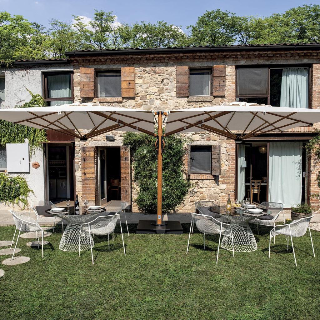 Parasoll Astro Dual V | m/sidearm-Parasoller-Scolaro-3x6-Natur-Carbon-Kvalitetstid AS