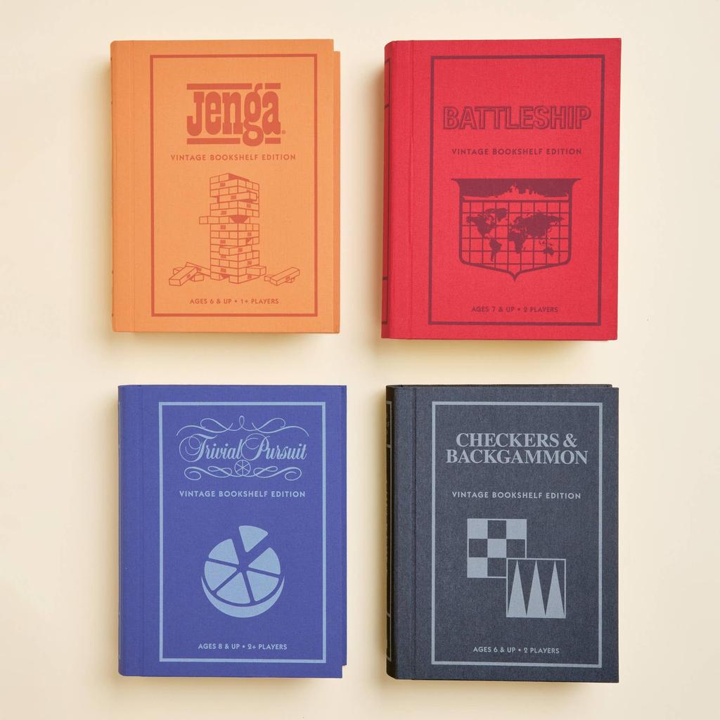 4-Pack Vintage Bookshelf Assortment of Classic Board Games-WS Game Company-Kvalitetstid AS