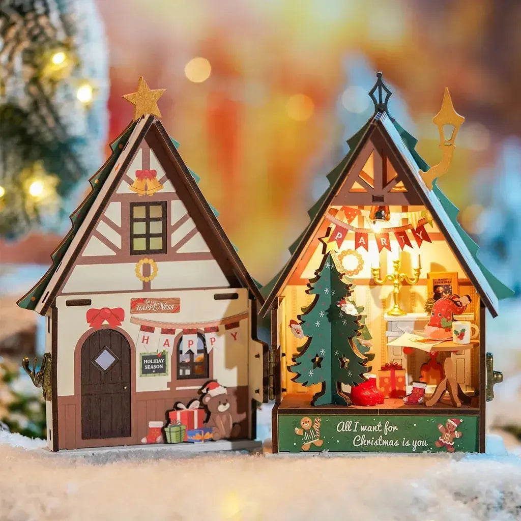 Lysende Julehus | Twinkling Christmas House-Robotime-Kvalitetstid AS