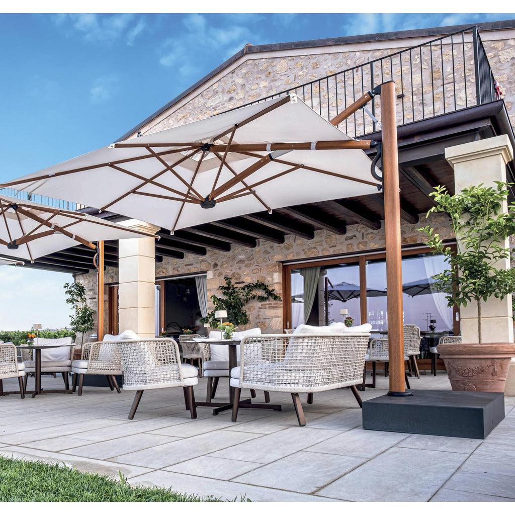 Parasoll Astro | m/sidearm | Timber-Parasoller-Scolaro-3x3-Natur-Timber-Kvalitetstid AS