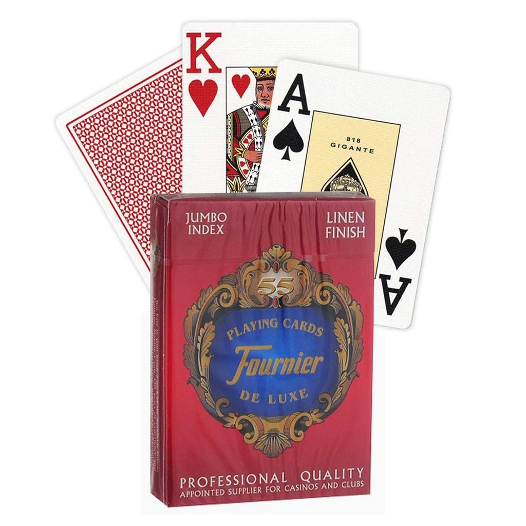 Cardshouse Fournier 818 Linen Finish Poker Kort Rød Profesjonelle Pokerspillere Sikkerhet Og Kvalitet-Kortstokker-Cardshouse-Kvalitetstid AS