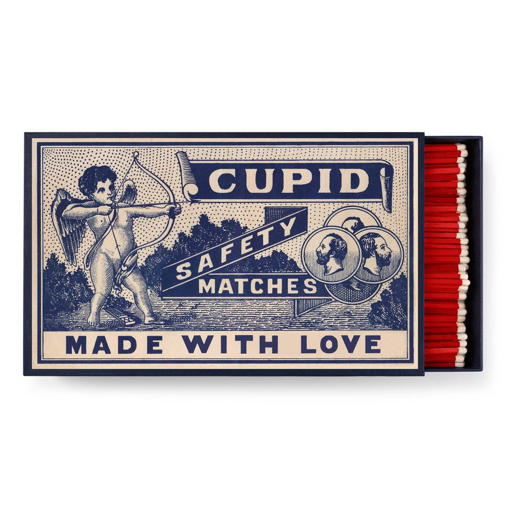Cupid Stor Safety Matches Med 150 Tennstikker I En Stor Matchbox Made With Love Gavepakke-Archivist Gallery | Europe-Kvalitetstid AS
