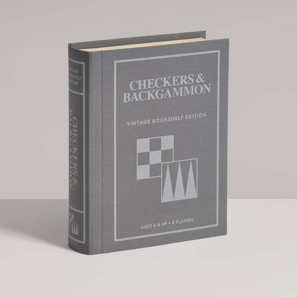 Checkers & Backgammon Vintage Bookshelf Edition-WS Game Company-Kvalitetstid AS