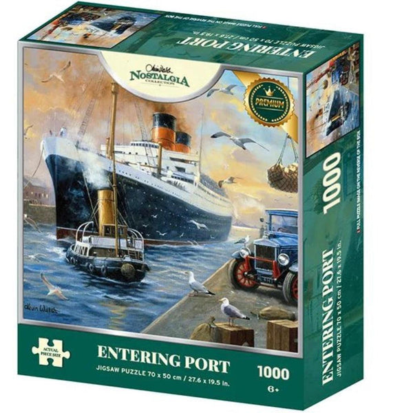 Puslespill | Entering Port | Nostalgia | 1000-Puslespill-Kidicraft-Kvalitetstid AS