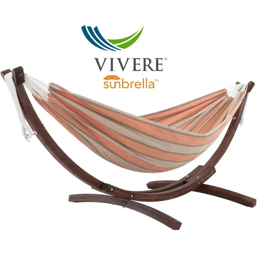 Hengekøye | Sunbrella® | Komplett med stativ i tre-Hengekøyer-Vivere-Cameo-Kvalitetstid AS