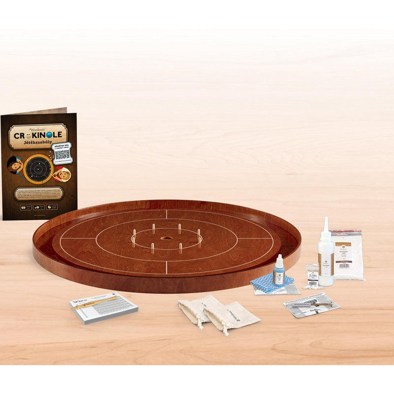 Crokinole bordspill | konkurransestørrelse m/komplett utstyrspakke-Crokinole-Woodestic-kirsebær-kirsebær-Kvalitetstid AS