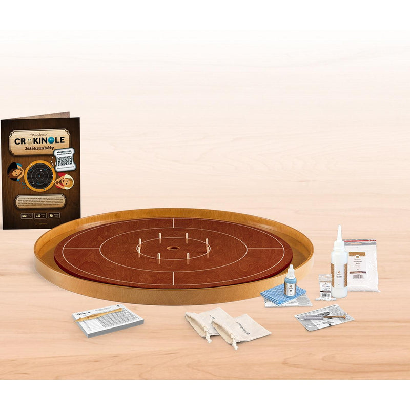 Crokinole bordspill | konkurransestørrelse m/komplett utstyrspakke-Crokinole-Woodestic-kirsebær-bøk-Kvalitetstid AS
