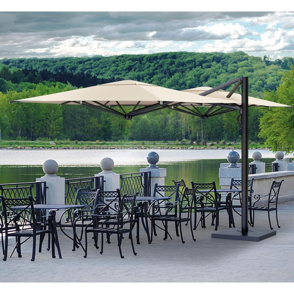 Parasoll Astro Dual V | m/sidearm-Parasoller-Scolaro-3x6-Natur-Carbon-Kvalitetstid AS