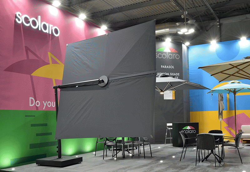 Parasoll Alba | m/sidearm | 3x3m-Parasoller-Scolaro-Natur-Starwhite-3x3m-Kvalitetstid AS