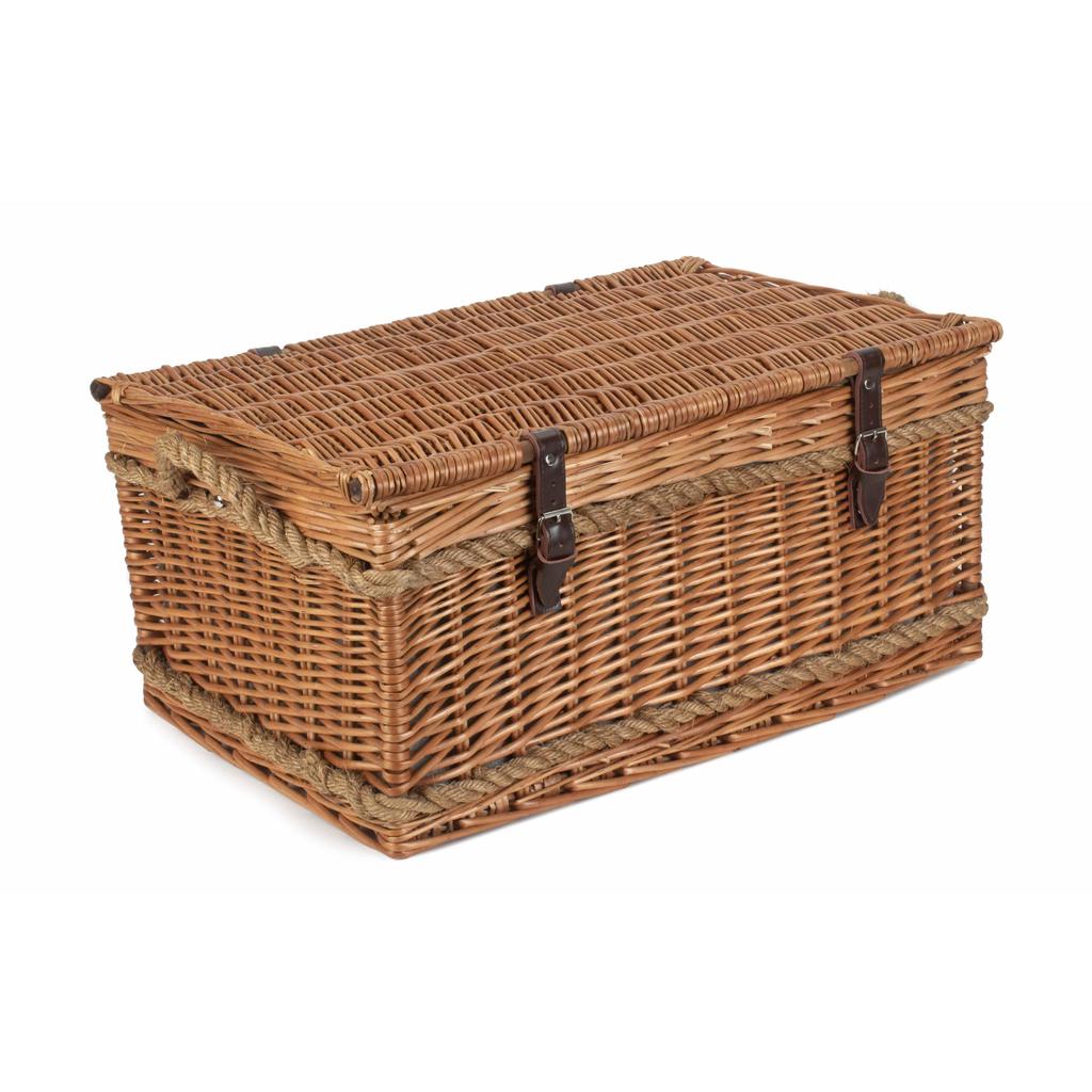 Picnic-kurv | Grønn tweed m/tauhåndtak | 6 personer-Willow Direct-Kvalitetstid AS