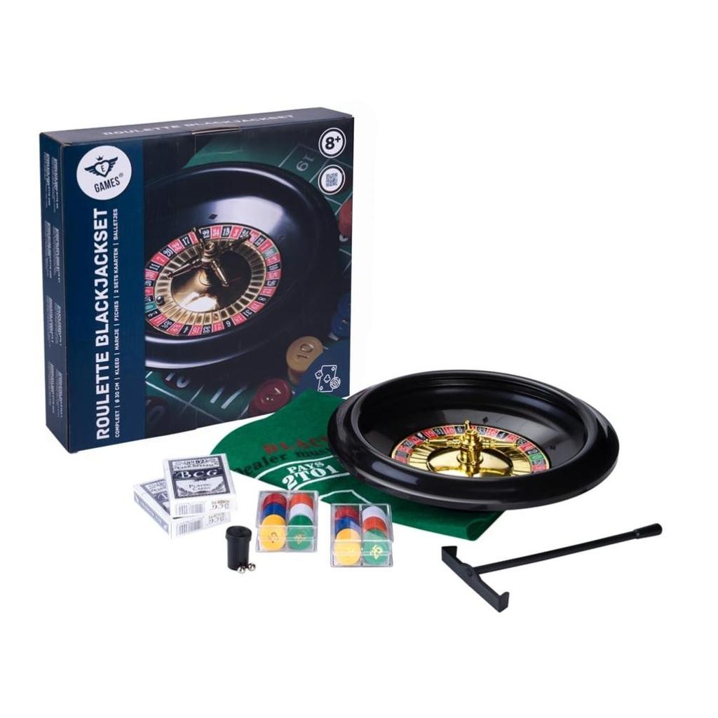 Rulett- og Black Jack-sett | Amerikansk versjon med tilbehør-Engelhart-Kvalitetstid AS