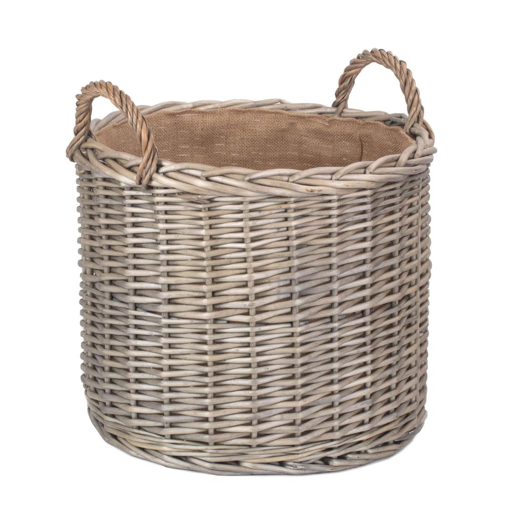 Ekstra Stor Kastanje Rund Fôret Vedkurv Willow Direct-Willow Direct-Kvalitetstid AS