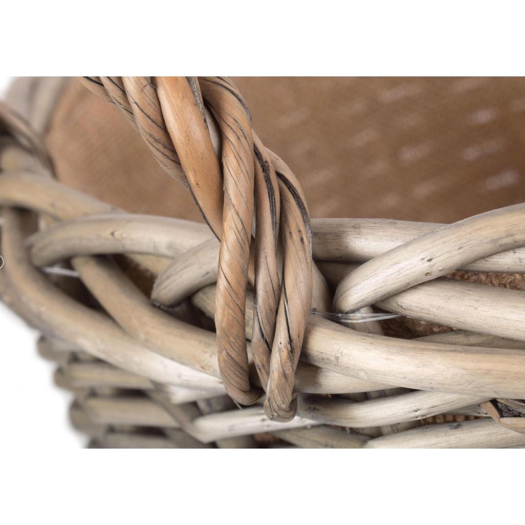 Ekstra Stor Kastanje Rund Fôret Vedkurv Willow Direct-Willow Direct-Kvalitetstid AS