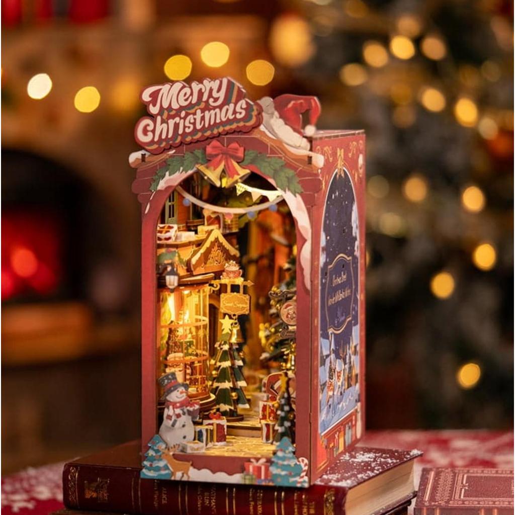 Julelandskap Diorama Romantisk Retro Stil Med 289 Brikker Robotime Alder 14 år og eldre Hyggelig Dekor-Robotime-Kvalitetstid AS
