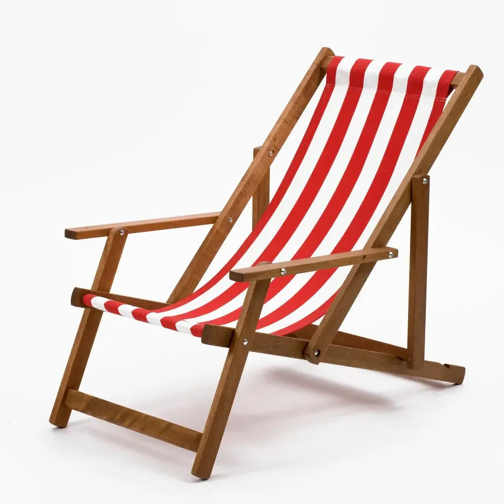 Fluktstol m/armlener | Akryl | Bredstripet-Armlenefluktstoler-Southsea Deckchairs-ACRW-Kvalitetstid AS