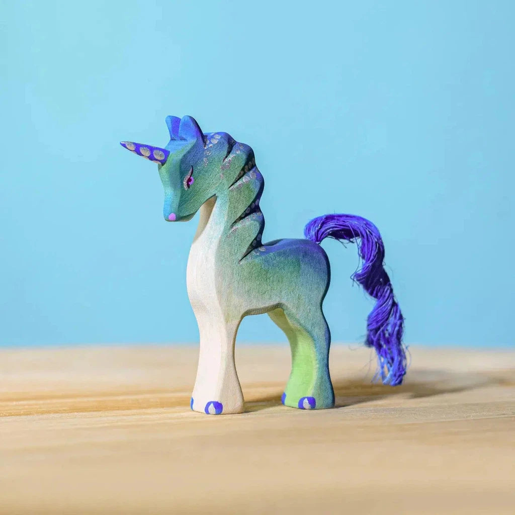 Trefigur | Enhjørning | Kalv-Trefigurer-Bumbu Toys-Grønn-Kvalitetstid AS