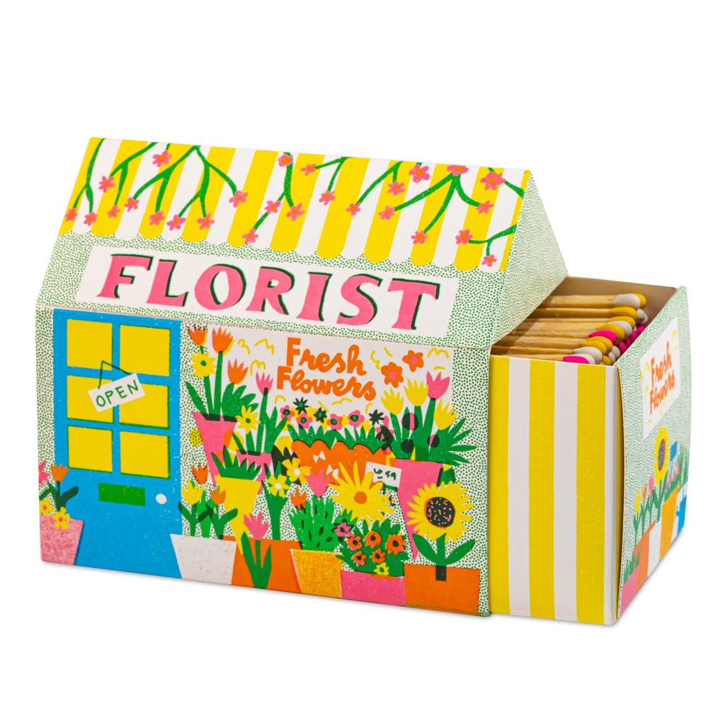 Husformede Safety Matches Med Florist Motiv Fargerik Blomsterprakt Og Nostalgisk Design Fra The Printed Peanut-Archivist Gallery | Europe-Kvalitetstid AS