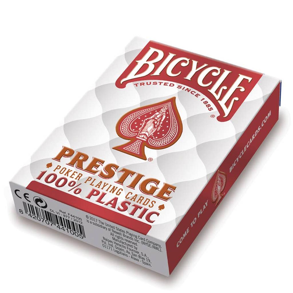 Bicycle Prestige Pokerkort Plast Røde Holdbare Profesjonelle-Kortstokker-Cardshouse-Kvalitetstid AS