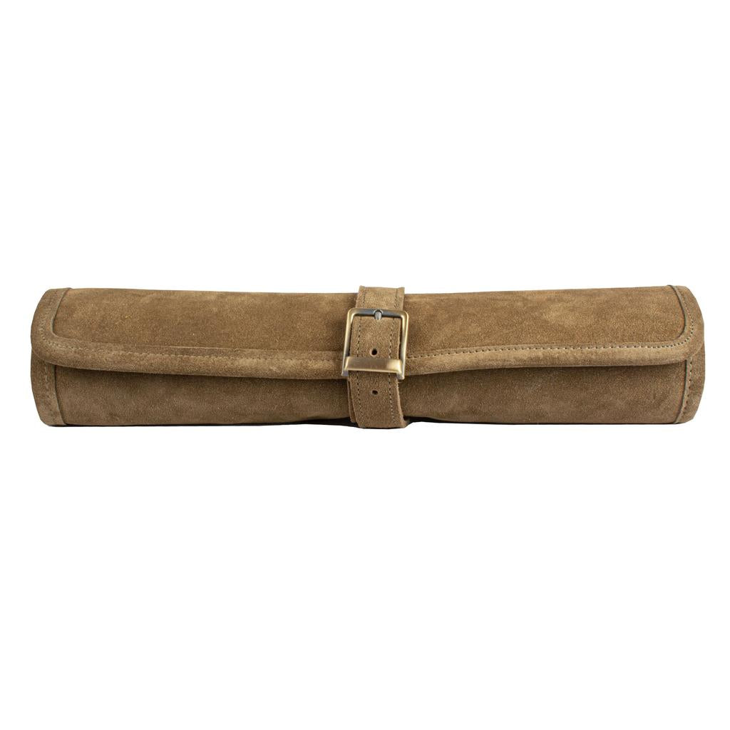 Roll-Up Backgammon | Semsket Skinn | Khaki-Backgammon-Manopoulos-Kvalitetstid AS