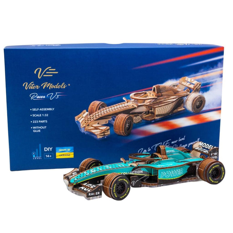 Racerbil | RACER-V3-AM-Byggesett - mekaniske-Viter Models-Kvalitetstid AS