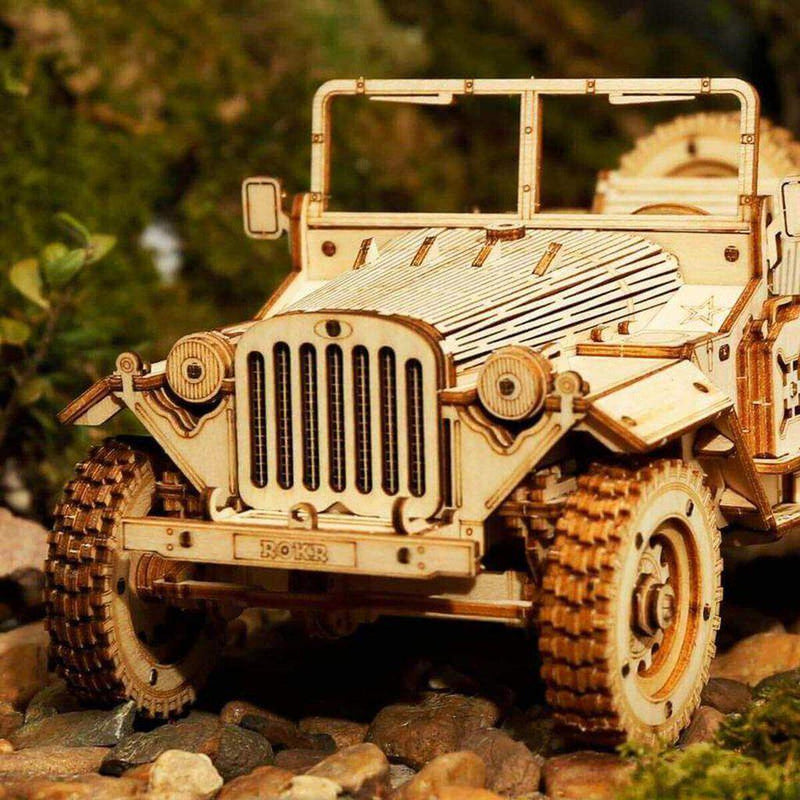 Army Field Car | Jeep-Byggesett-Robotime-Kvalitetstid AS