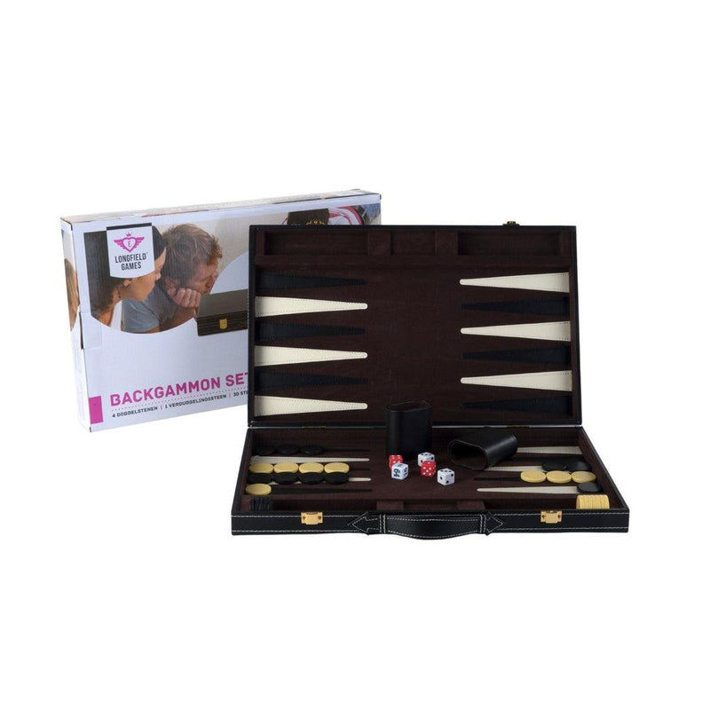Backgammon i imitert skinn-Backgammon-Engelhart-Kvalitetstid AS