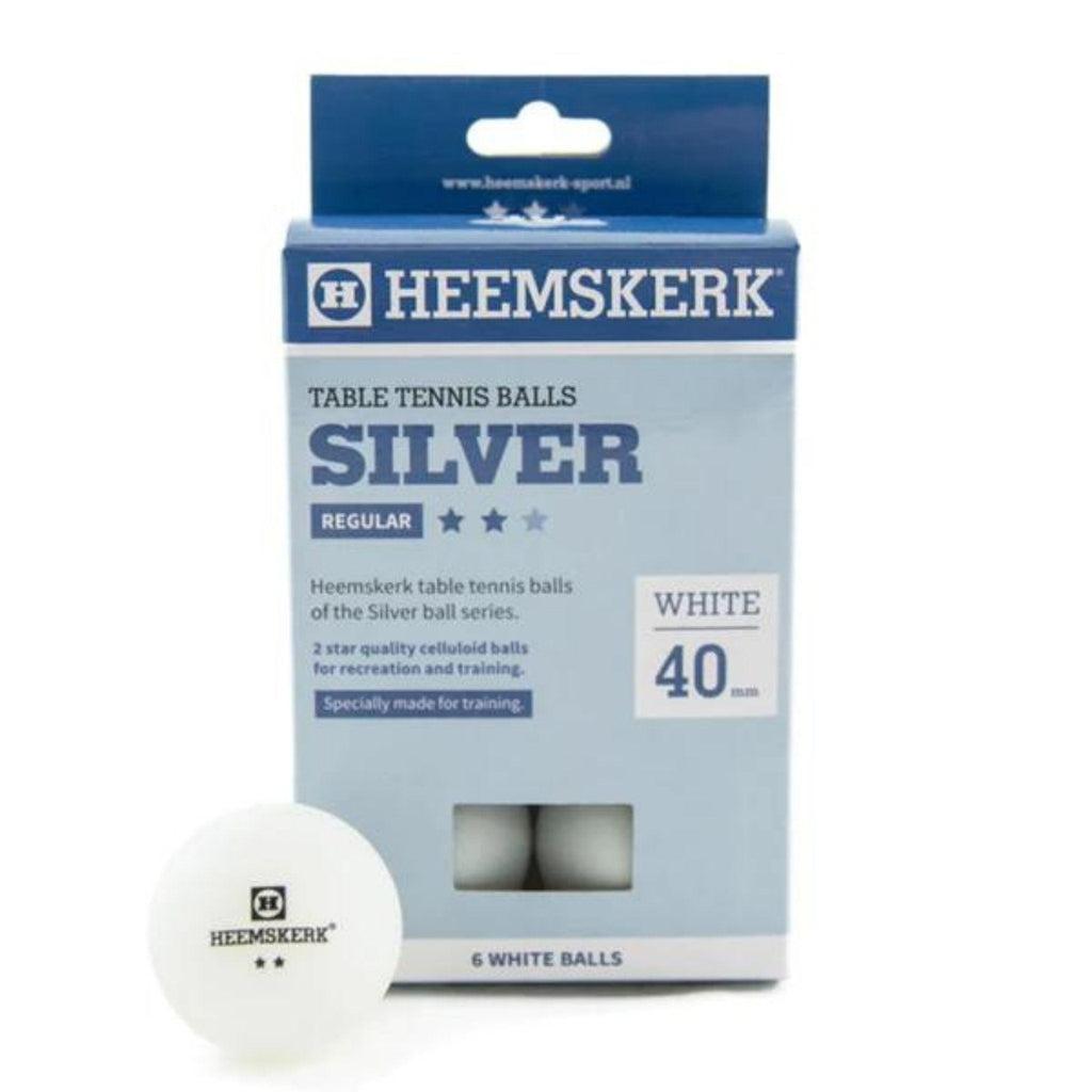 Bordtennisballer Silver-Bordtennisballer-Heemskerk-Hvit-6-pack-Kvalitetstid AS