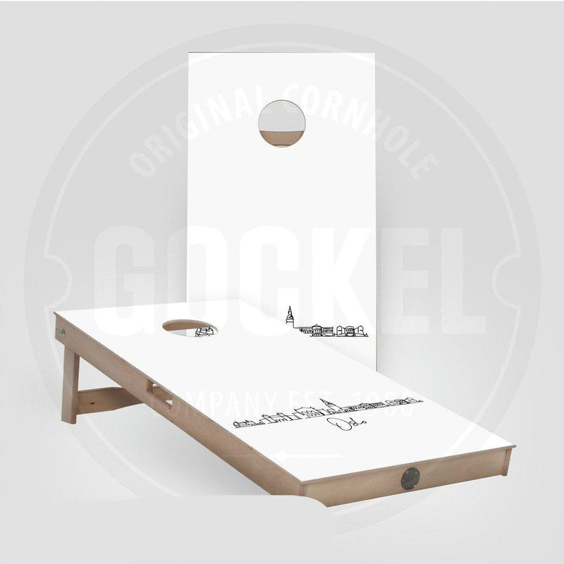 Cornhole Gockel | Det originale ertepose-spillet-Utespill-Gockel-dobbel-oslo skyline-Kvalitetstid AS