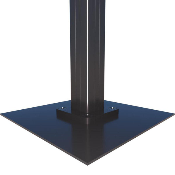 Stolpefotplate til designskjerm | Sort stål | Frittstående-Designskjerm tilbehør-Core Landscape Products-Kvalitetstid AS