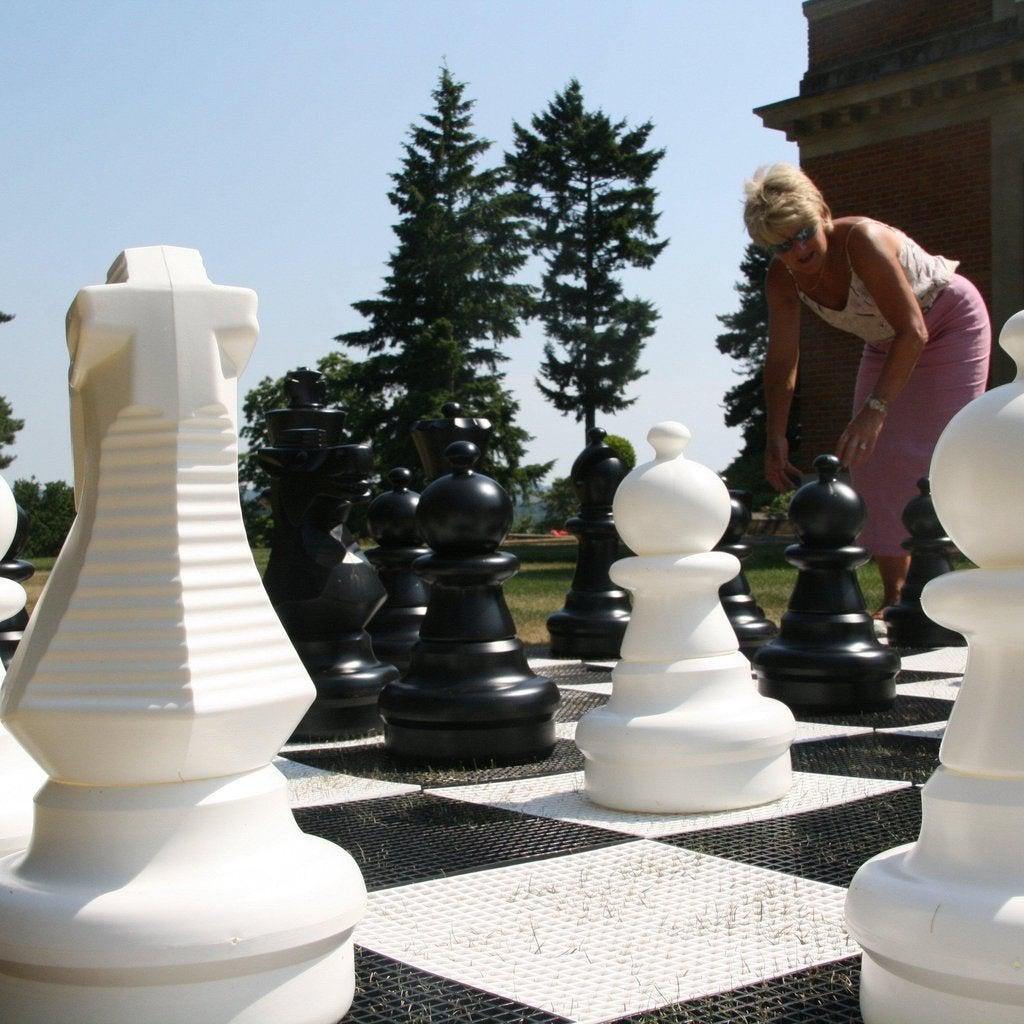 Gigantsjakk-brikker (enkeltvis)-Tilbehør-Uber Games-Hvit-Konge-Kvalitetstid AS