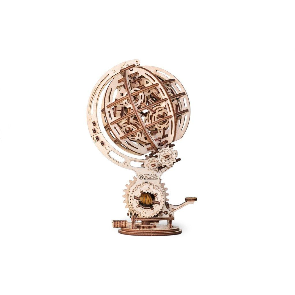 Globus | Kinetic Globe-Byggesett-Eco-Wood-Art-Kvalitetstid AS