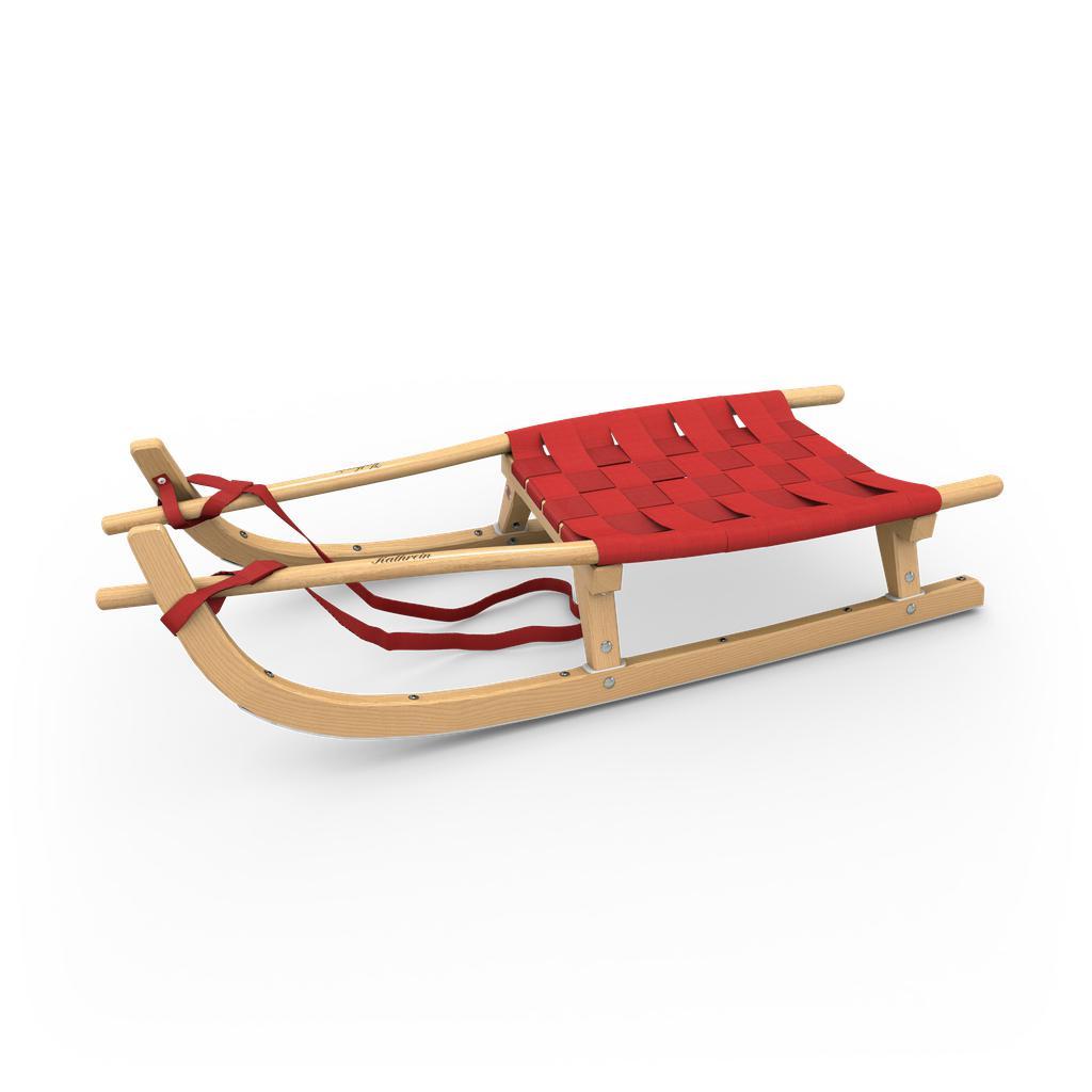 Kjelke i tre | Touring rodel | To-seter - 125cm-Uteleker-Kathrein Rodel-Rød-Rød-Kvalitetstid AS