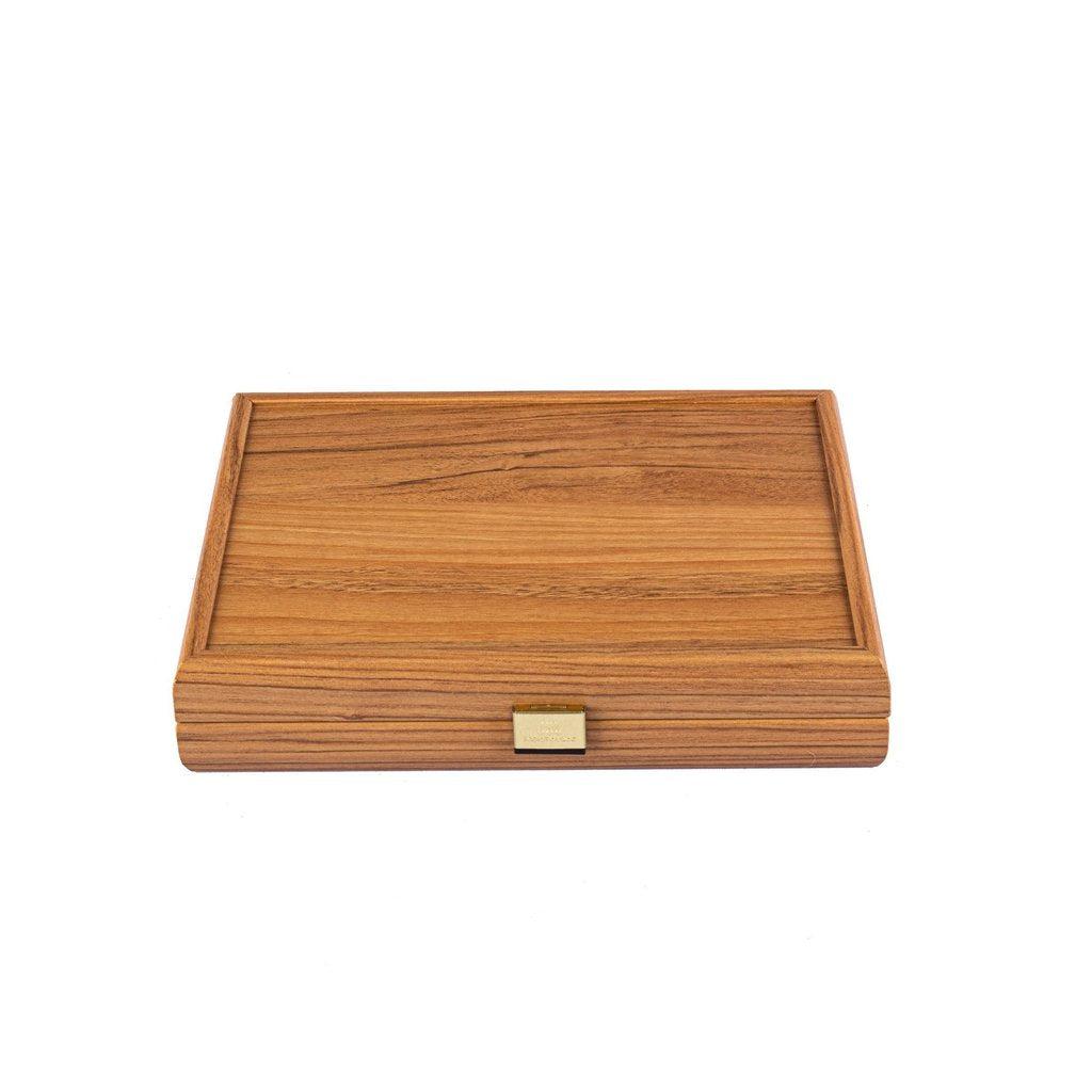 PLASTIC COATED PLAYING CARDS in Walnut colour wooden case-Playing Cards-Manopoulos-Medium-Kvalitetstid AS