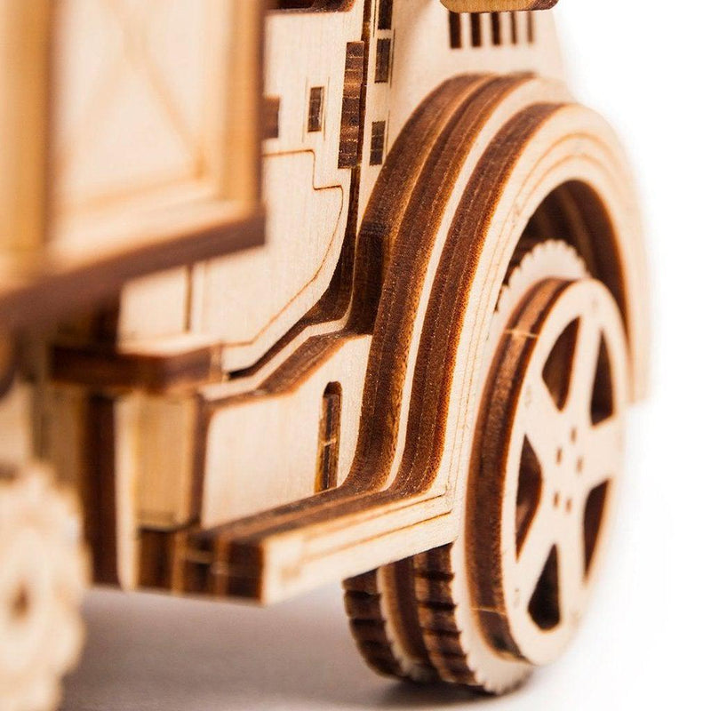 American Truck - 3D mekanisk 3D byggesett i tre fra WoodTrick