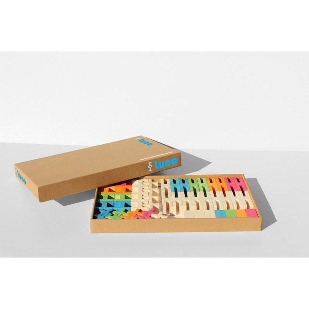 Luco byggeklosser 65 deler (farger)-Luco byggeklosser-Luco Toys-Kvalitetstid AS