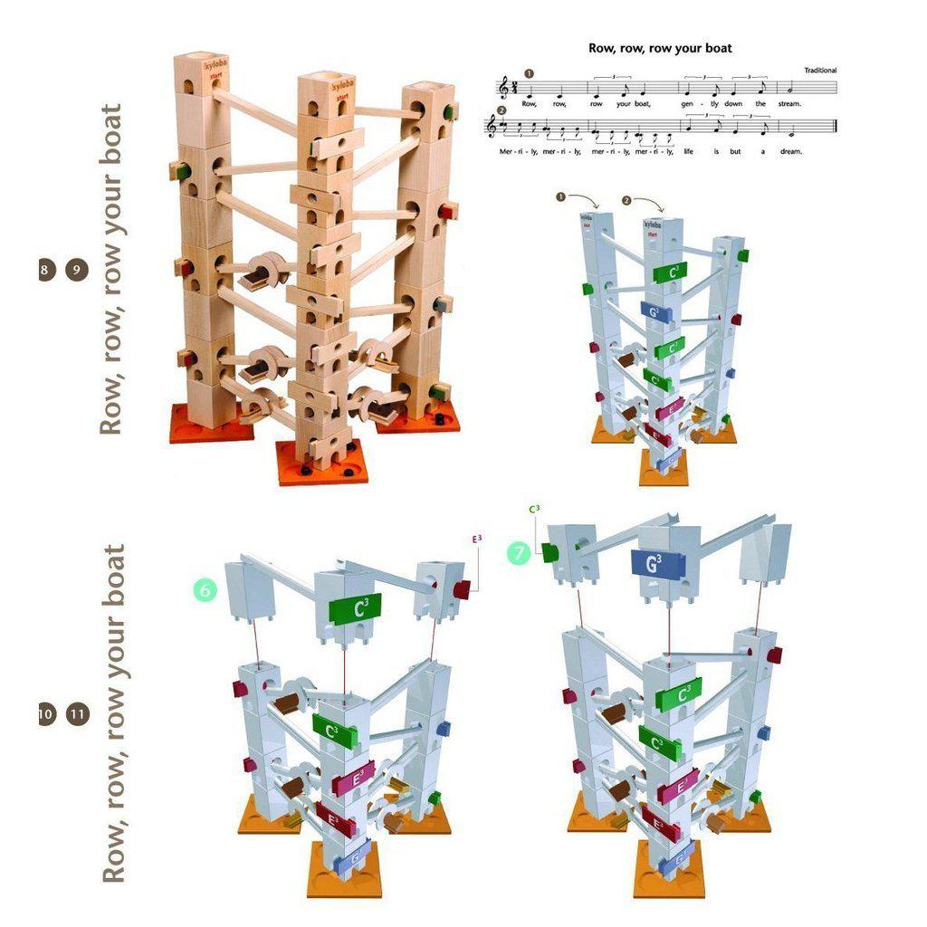 Musikalsk klinkekulebane Xyloba | Melodi: Ro, ro, ro din båt-Byggesett-Xyloba-Kvalitetstid AS