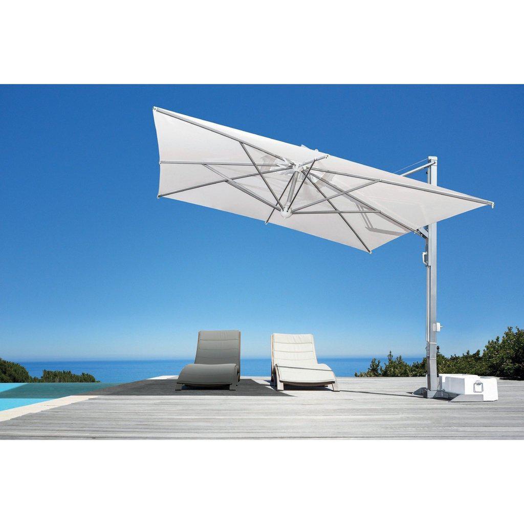 Parasoll Galileo inox | m/sidearm-Sidestilte parasoller-Scolaro-3x3-Natur-Med volanger-Kvalitetstid AS