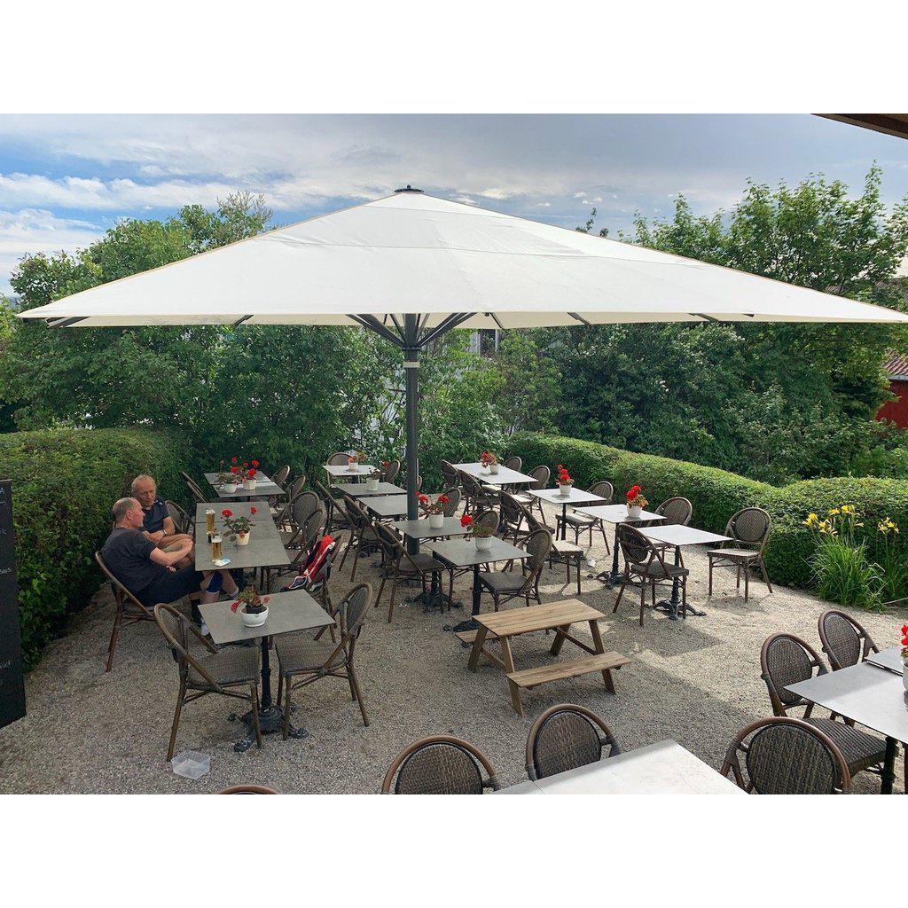 Parasoll Type TLX - Gigant | Midtstilt stang-Parasoll-Uhlmann-Ø9-Hvit-Uten volanger-Kvalitetstid AS