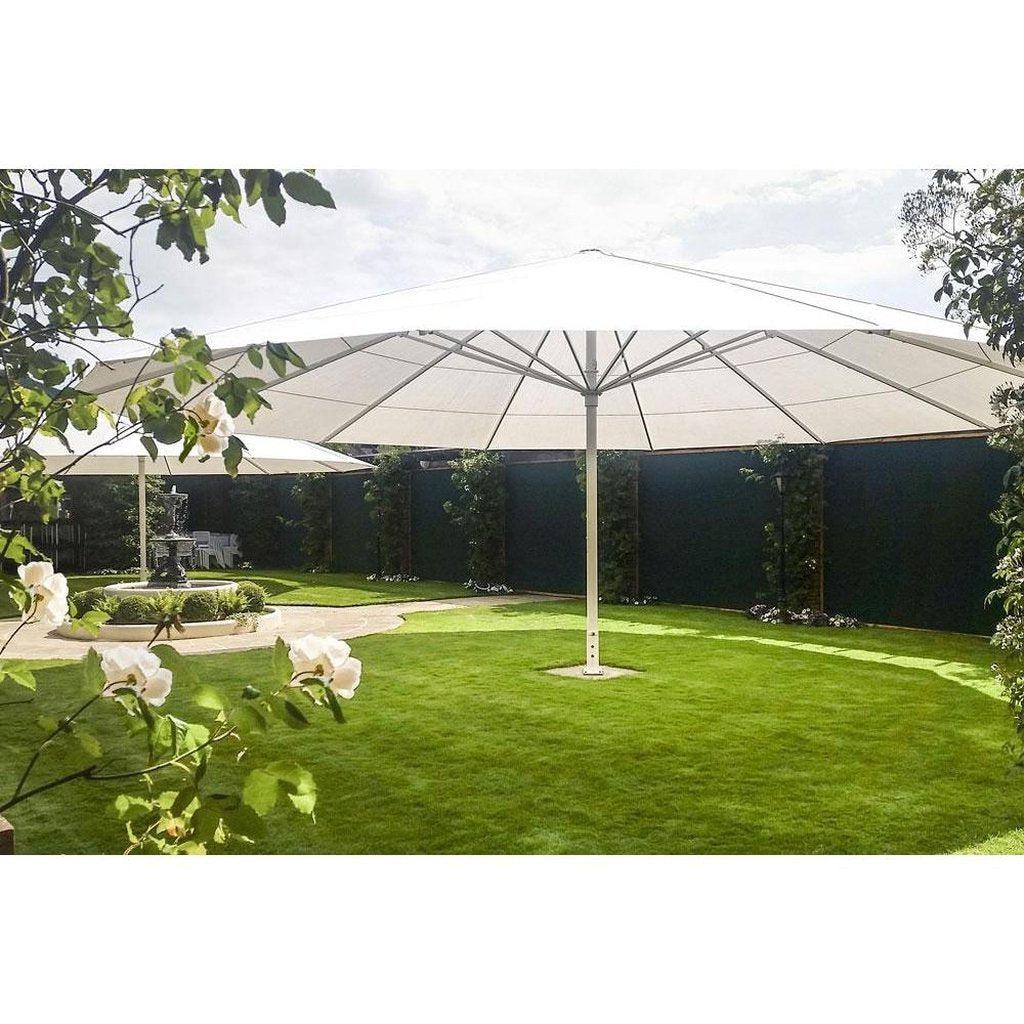 Parasoll Type TLX - Gigant | Midtstilt stang-Parasoll-Uhlmann-Ø9-Hvit-Uten volanger-Kvalitetstid AS