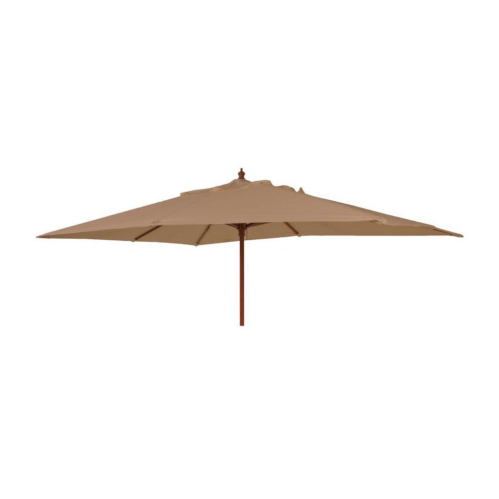 HARDWOOD 3.0 X 2.0M RECT PARASOL W.PULLEY INC NIGHT COVER G-Utemøbler-Alexander Rose-Taupe-Kvalitetstid AS