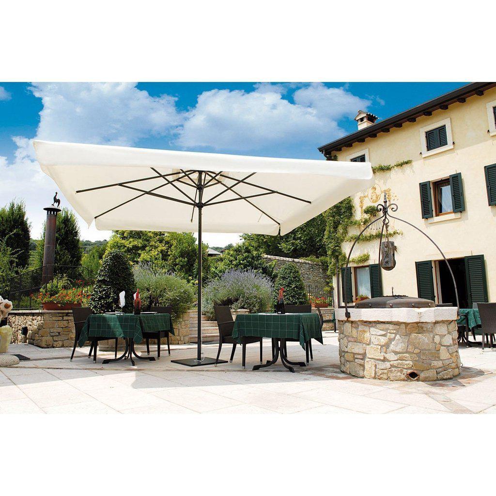 Parasoll Leonardo | Midtstilt Teleskopstang-Midtstilte parasoller-Scolaro-4x4-Natur-Med volanger-Kvalitetstid AS