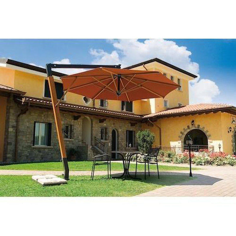 Parasoll Palladio Braccio | m/sidearm-Sidestilte parasoller-Scolaro-3.5 (rund)-Terracotta-Uten volanger-Kvalitetstid AS