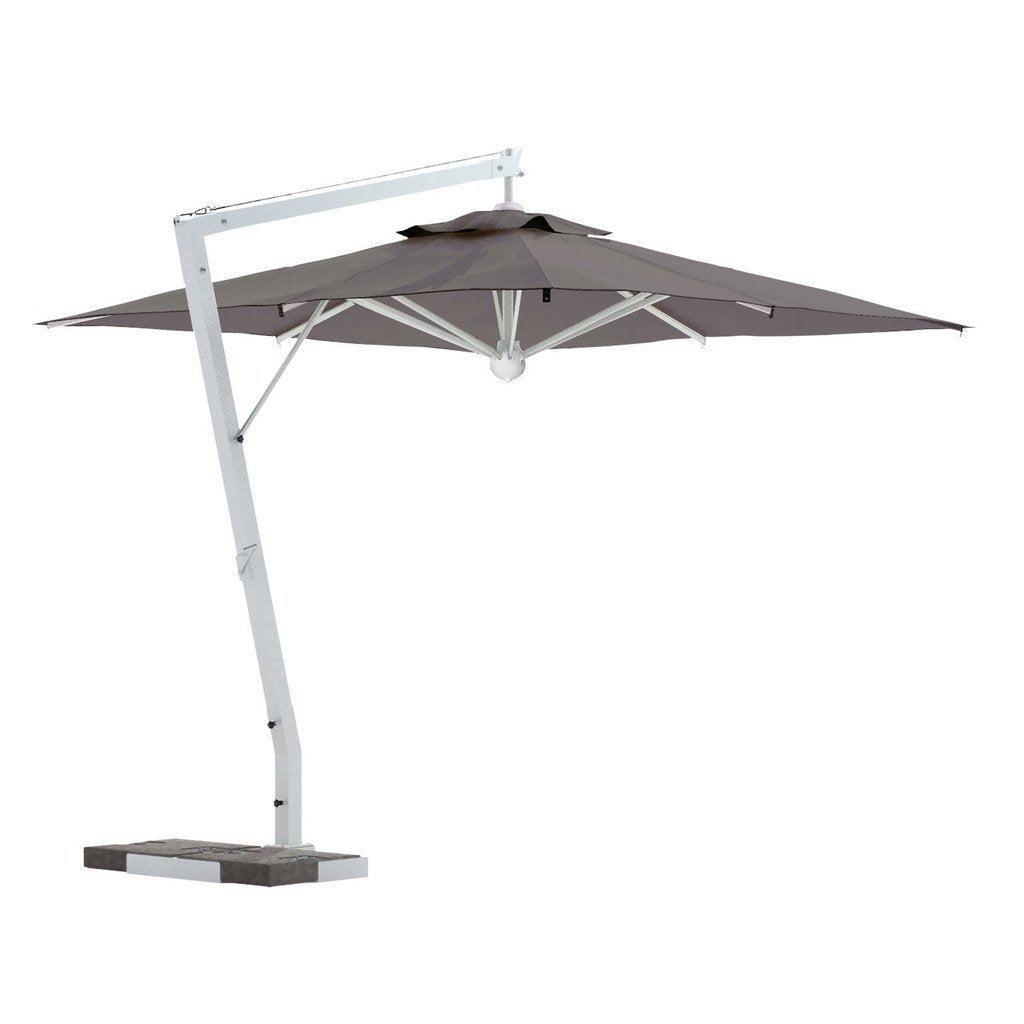 Parasoll Rimini Braccio | m/sidearm-Sidestilte parasoller-Scolaro-3x3-Natur-Med volanger-Kvalitetstid AS