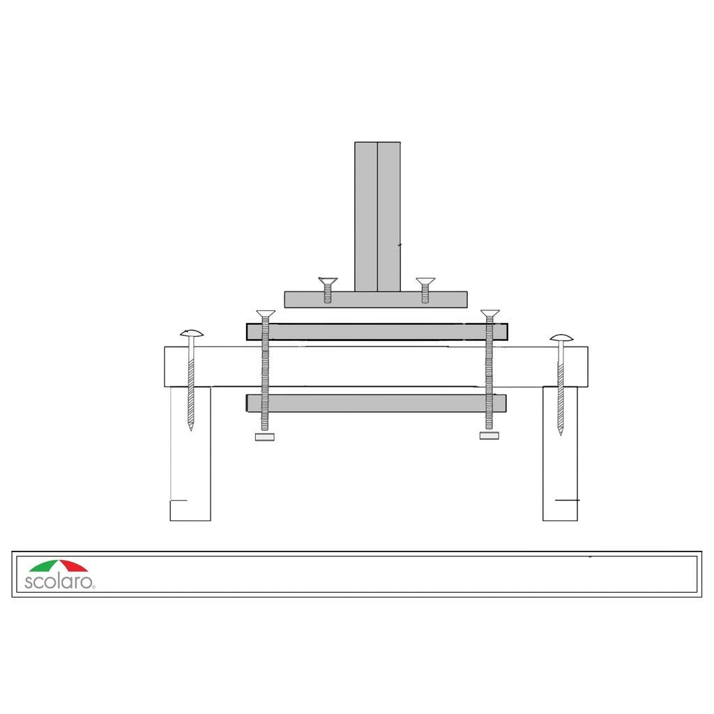 Parasollfot | for fastbolting | CP30-Tilbehør-Scolaro-Kvalitetstid AS