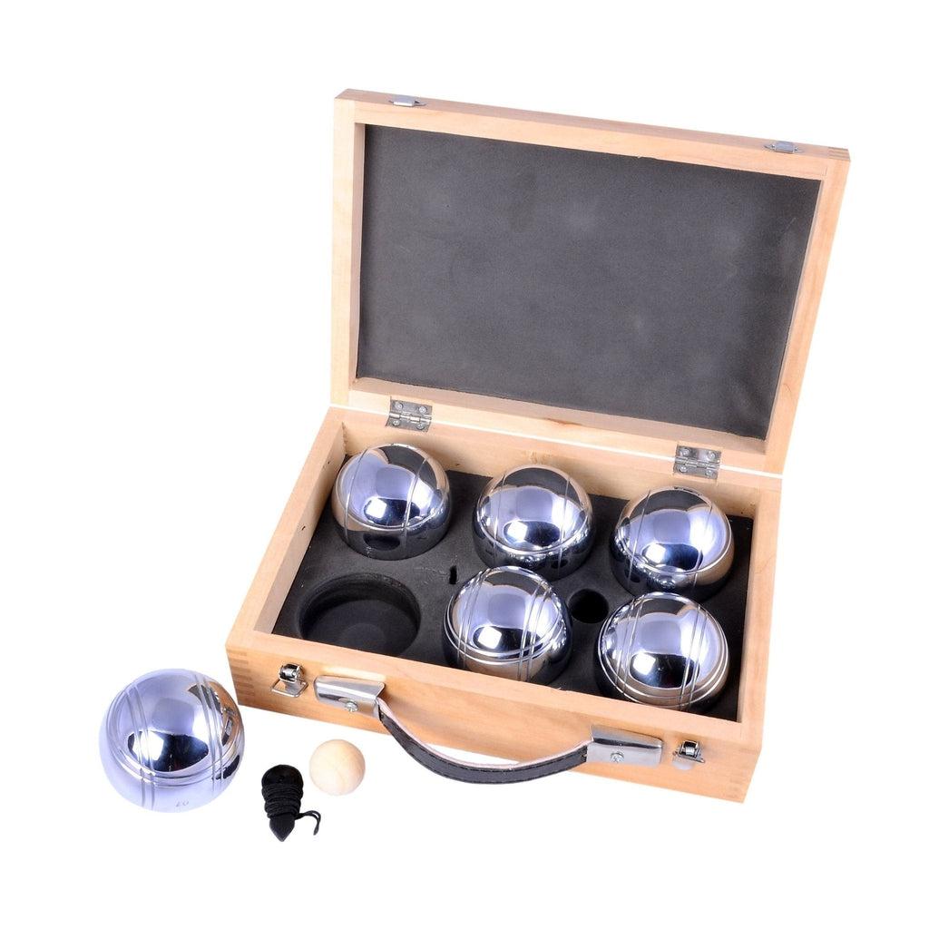 Petanque-sett i trekasse-Boule Petanque sett-Engelhart-6-Blank-Kvalitetstid AS