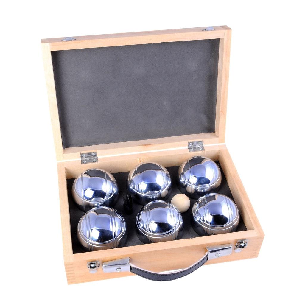 Petanque-sett i trekasse-Boule Petanque sett-Engelhart-6-Blank-Kvalitetstid AS