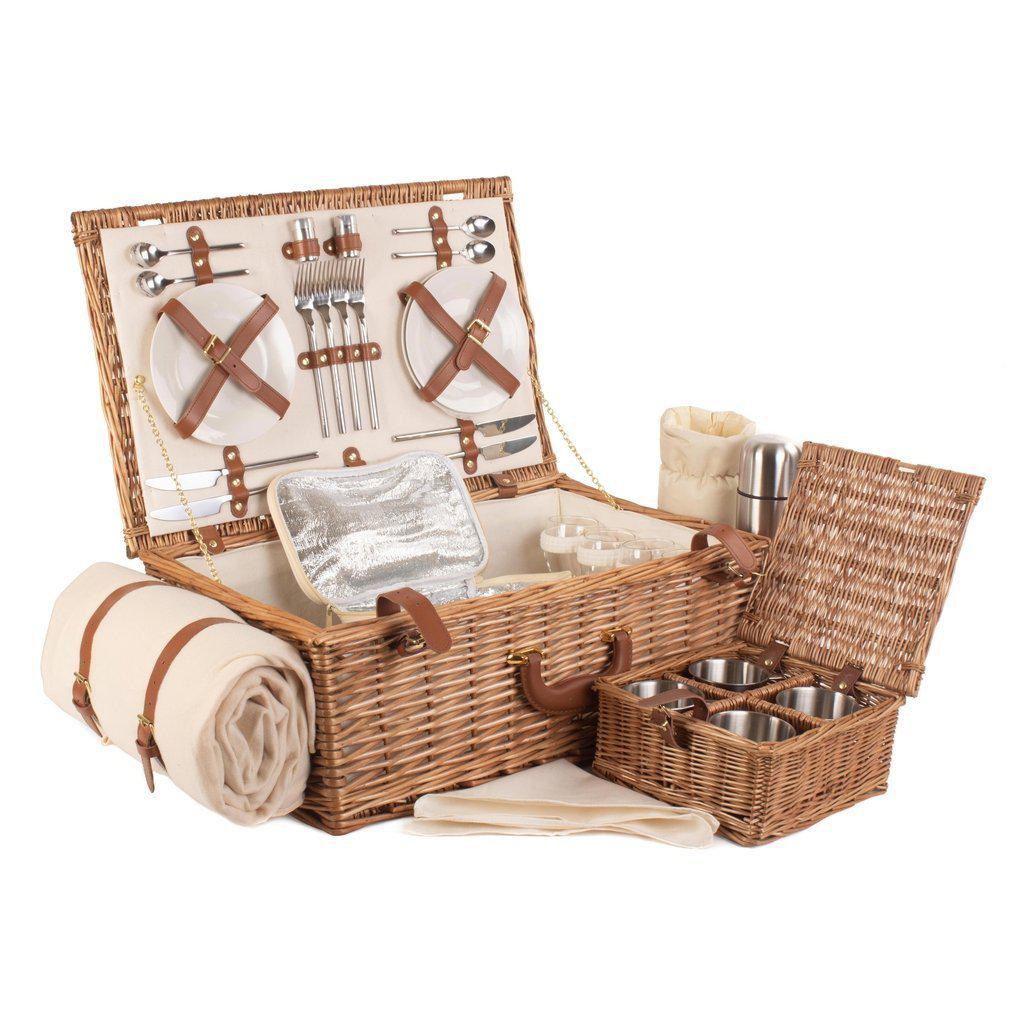 Picnic-kurv | Klassisk Luksus | 4 personer-Picnic-Willow Direct-Kvalitetstid AS