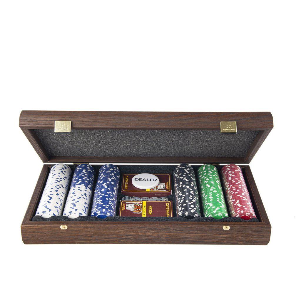 POKER SET in Dark Walnut Wooden replica case-Poker Set-Manopoulos-Large-Kvalitetstid AS