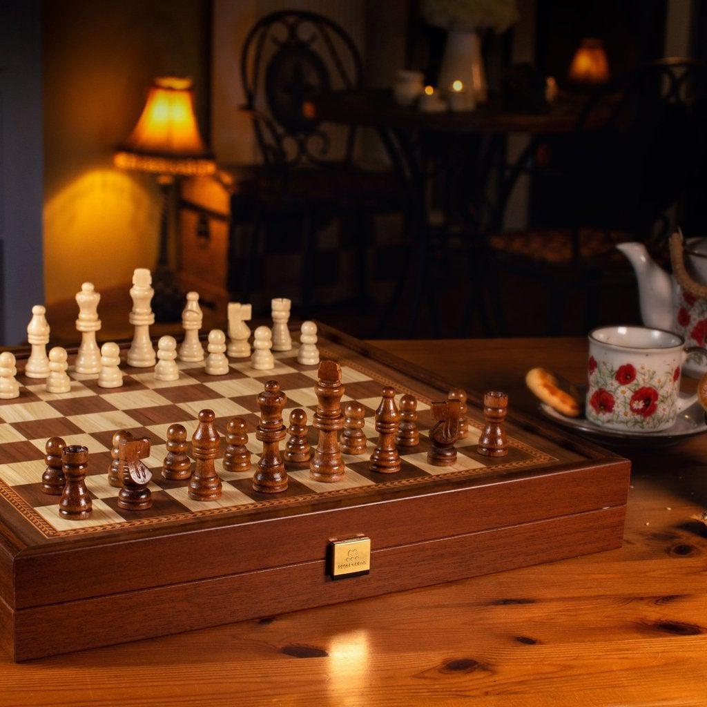 CLASSIC STYLE - 2 in 1 Combo Game - Chess/Backgammon (Small)-Combo Games-Manopoulos-Medium-Kvalitetstid AS